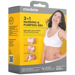 3-In-1 Nursing And Pumping Bra White XXL