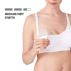 3-In-1 Nursing And Pumping Bra White S
