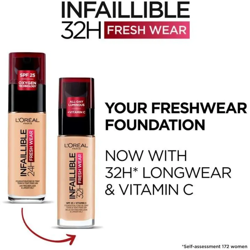 Infaillible Fresh Wear 32H Liquid Foundation 120 Warm Undertone 30ml