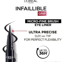 Infaillible Grip 36H Micro-Fine Eyeliner 01 Obsidian Black 0,4g