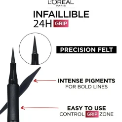 Infaillible Grip 24H Precision Felt Eyeliner 02 Brown 1pcs