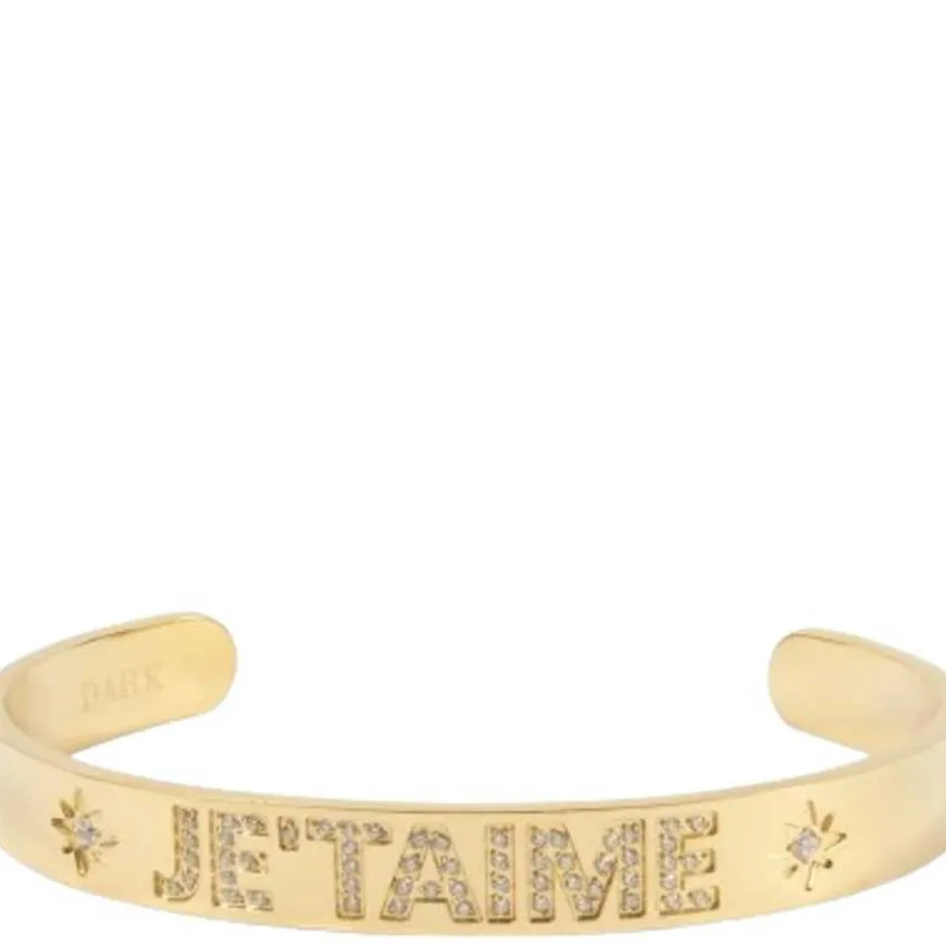 Je T'aime Crystal Cuff Gold