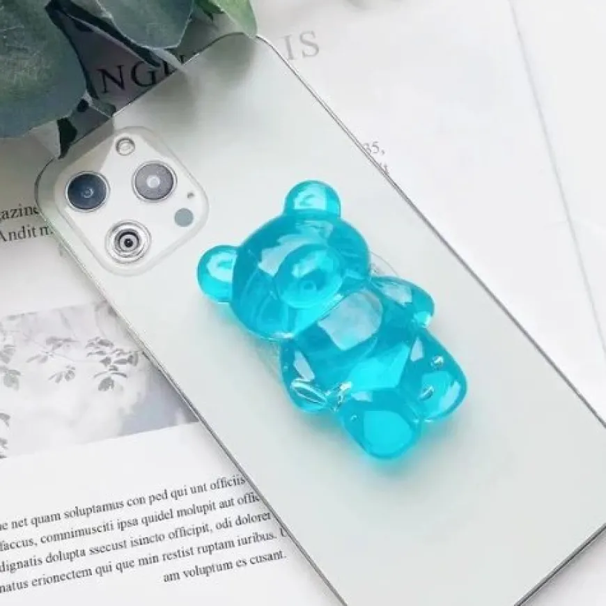 Jelly Bear Popsocket Turquoise 1pcs