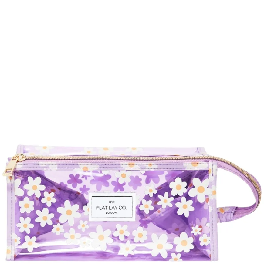Jelly Flat Lay Makeup Box Bag Lilac Daisy