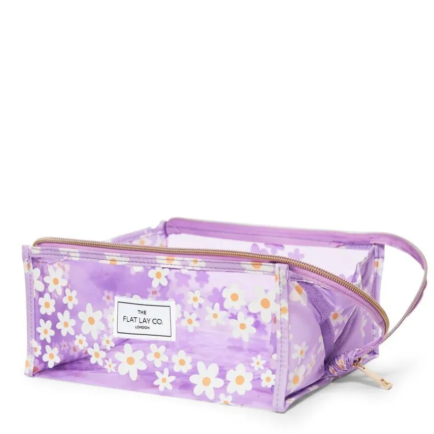 Jelly Flat Lay Makeup Box Bag Lilac Daisy