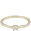 Jen Small Stone Ring Gold Clear M