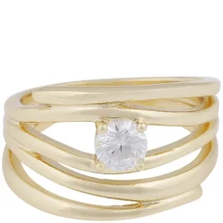 Jen Stone Irregular Ring Gold Clear M