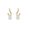 Julie Small Earring Gold/White
