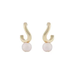 Julie Small Earring Gold/White