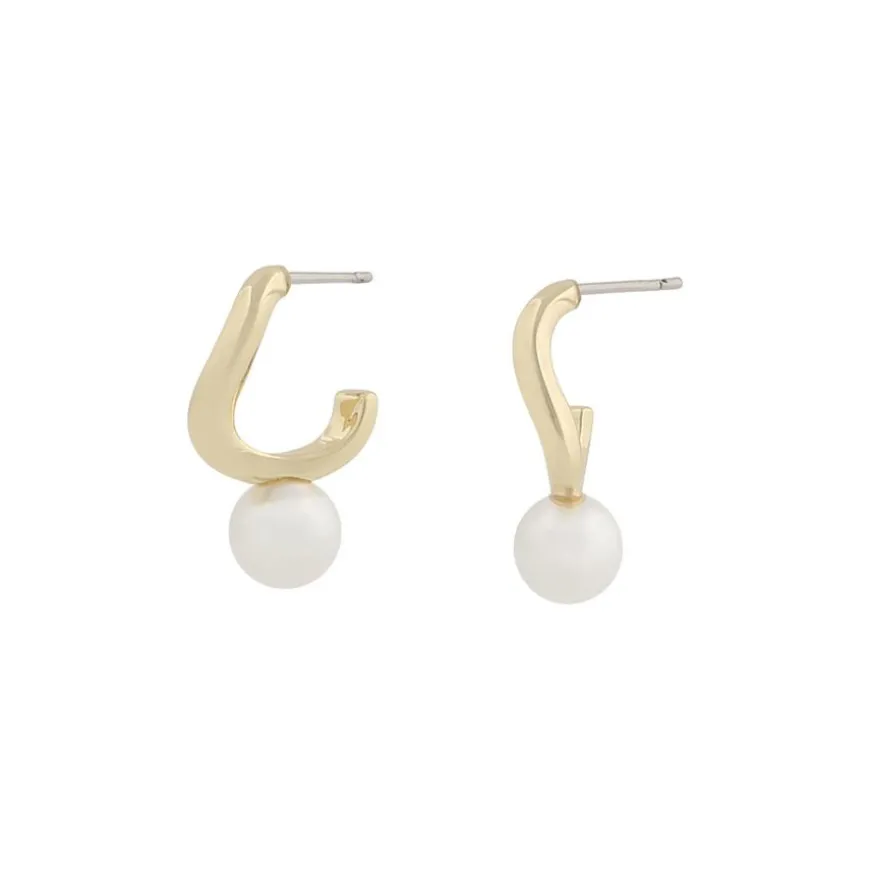 Julie Small Earring Gold/White