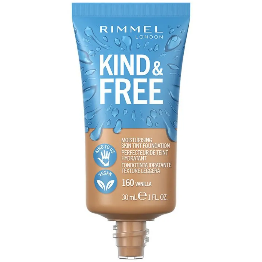 Kind & Free Moisturising Skin Tint Foundation 160 Vanilla 30ml