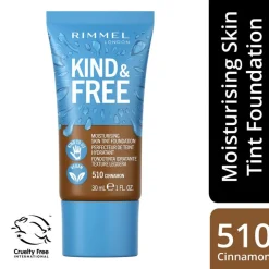 Kind & Free Moisturising Skin Tint Foundation 510 Cinnamon 30ml