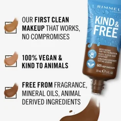 Kind & Free Moisturising Skin Tint Foundation 605 Deep Chocolate 30ml