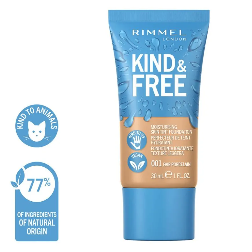 Kind & Free Skin Moisturising Tint Foundation 001 Fair Porcelain 30ml