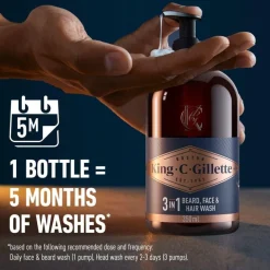 King C Gillette 3-In-1 Beard Wash 350ml