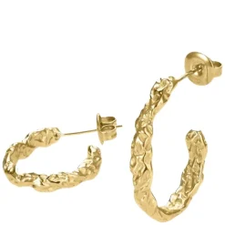 Lana Creoles Medium Gold Plated 25mm