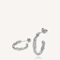 Lana Creoles Medium Steel 25mm