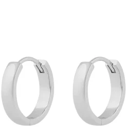 Lara Small Ear Ring Plain Silver Onesize