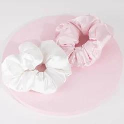 Large Cloud Scrunchies Pink & White
