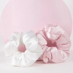 Large Cloud Scrunchies Pink & White
