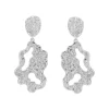 Lauren Pendant Earring Plain Silver
