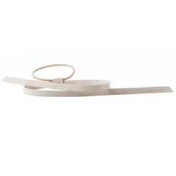 Leather Band Short Narrow Cream