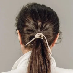 Leather Band Short Narrow Cream