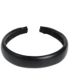 Leather Hair Band Broad Black