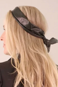 Leather Hairband Wire Black