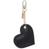 Leather Heart Charm Nappa Black With Gold