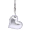 Leather Heart Charm Nappa Silver
