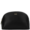 Leather Make-Up Pouch Small Black