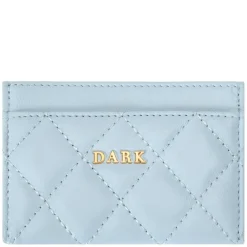Leather Quilted Card Holder Ibiza Blue