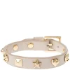 Leather Sign Stud Bracelet Sand 1pcs