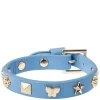 Leather Sign Stud Bracelet Ibiza Blue