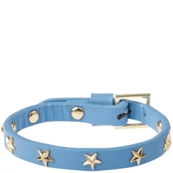 Leather Star Stud Bracelet Mini Ibiza Blue