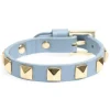 Leather Stud Bracelet Cool Blue