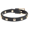 Leather Stud Bracelet Mini Black