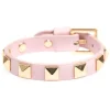 Leather Stud Bracelet Pale Rose