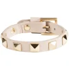 Leather Stud Bracelet Sand