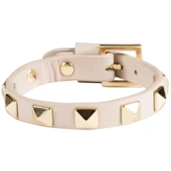 Leather Stud Bracelet Sand
