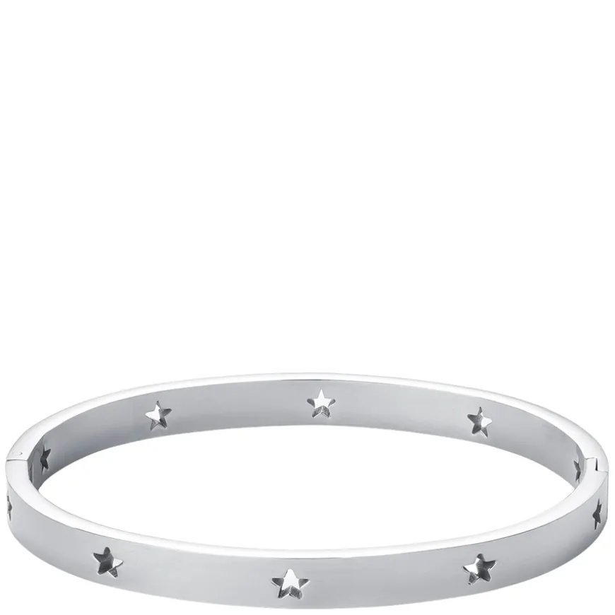Leia Star Bangle Bracelet Silver