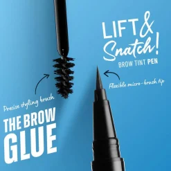 Lift & Snatch! Brow Tint Pen Ash Brown + NYX Professional Make Up The Brow Glue Clear