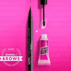 Lift & Snatch! Brow Tint Pen Ash Brown + NYX Professional Make Up The Brow Glue Clear
