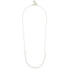 Line Pearl Necklace Gold/White 42cm