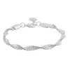 Lisbon Big Bracelet Plain Silver Onesize