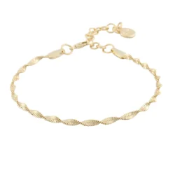 Lisbon Bracelet Plain Gold Onesize