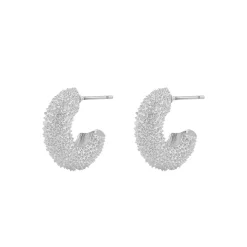 Lise Oval Earring Plain Silver Onesize
