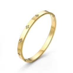 Liv Crystal Clover Bangle Bracelet