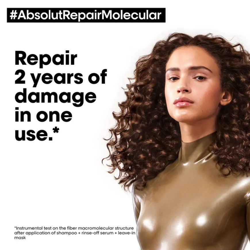 L'Oréal Professionnel Repair Molecular Shampoo, Rinse-Out Serum and Leave-In
